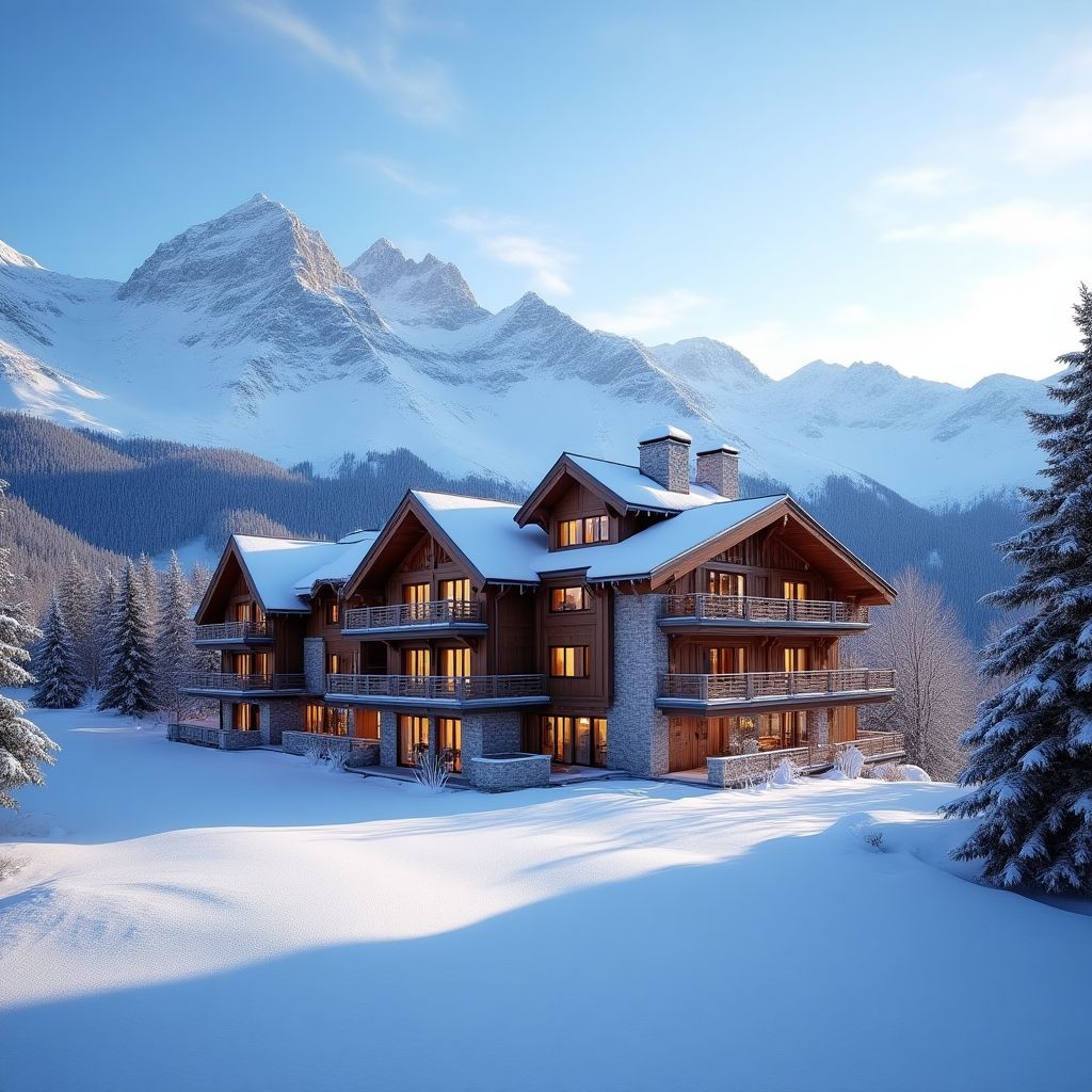 Resort alpin Alpes françaises