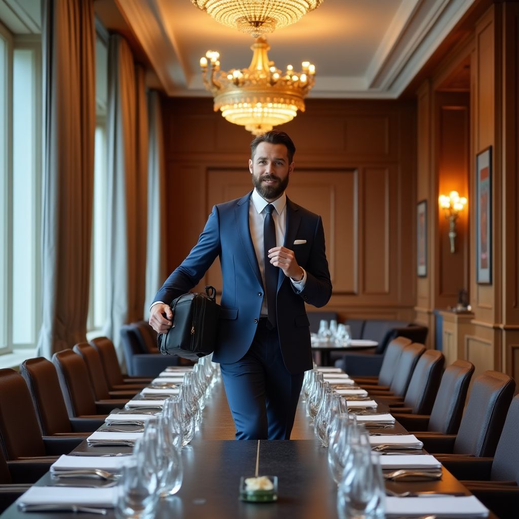 Voyageur d'affaires hôtel luxe